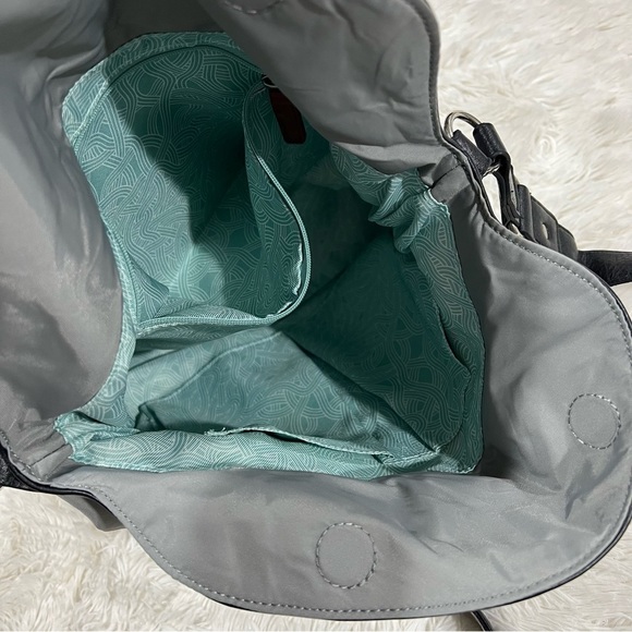 The Sak Gray Nylon Fold Over Crossbody Embroidered Strap - Picture 9 of 16